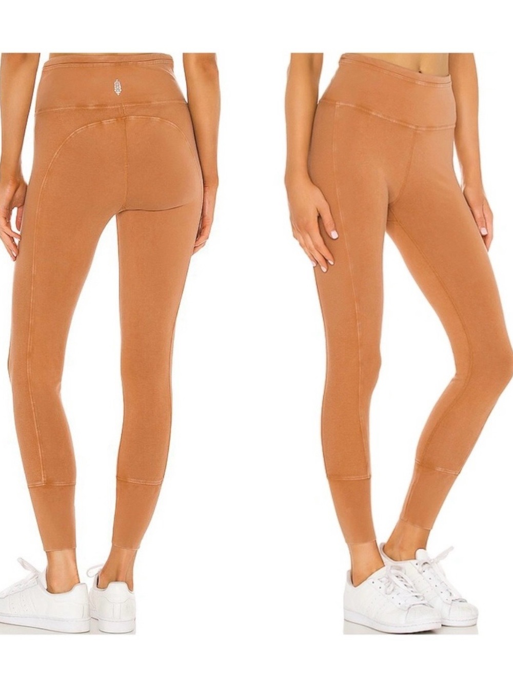 Free People Toasted Coconut Seam-Detail Leggings